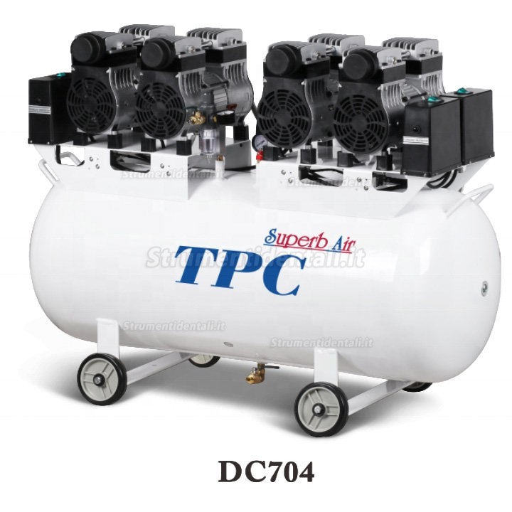 TPC DC701/702/703/704 compressore senza olio odontoiatrico 32-120L